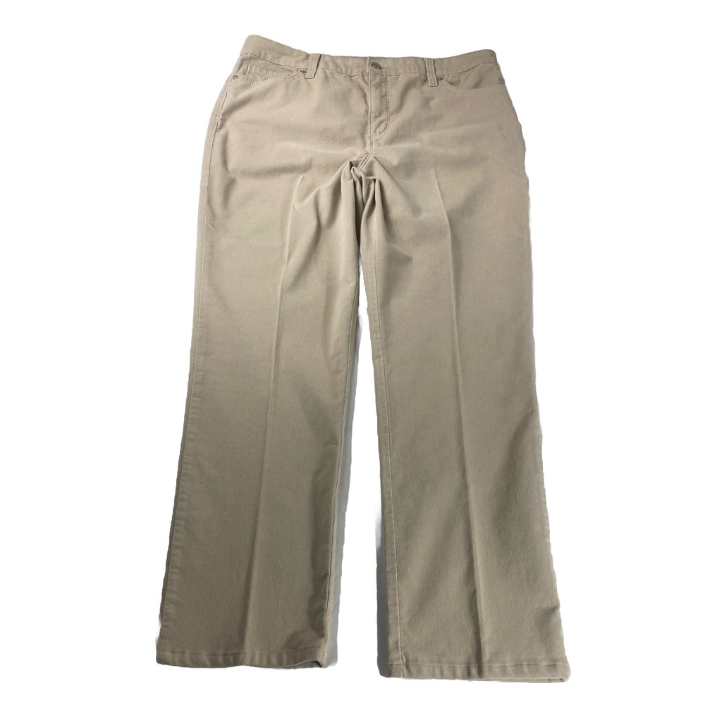 Gloria Vanderbilt Pants Size 16 Ivory Corduroy